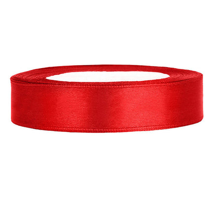 Satijnlint Rood - 25 Meter