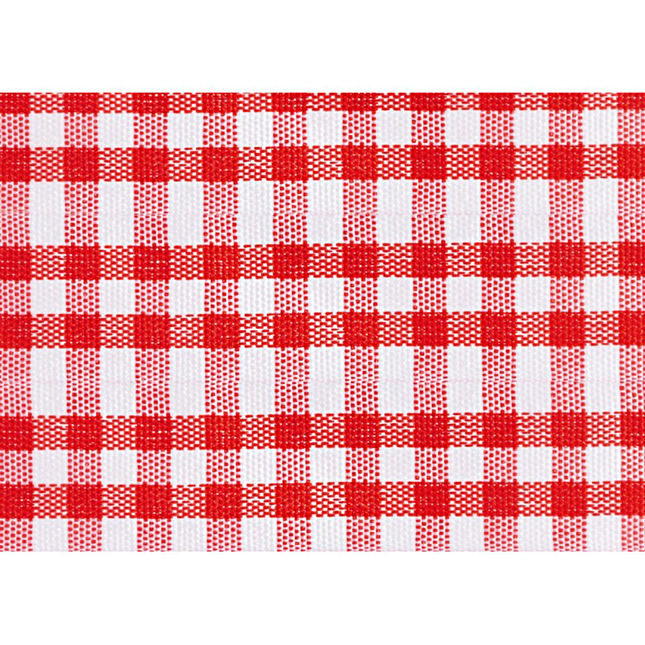Rood en wit geblokte tafelloper