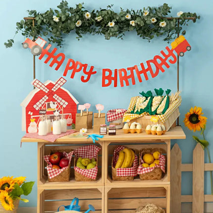 DIY Slingers 'Happy Birthday' - Boerderij