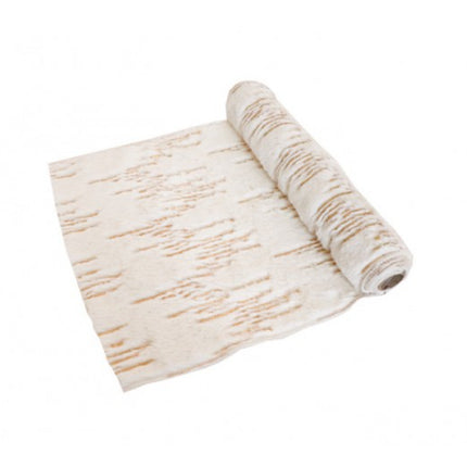 Witte tafelloper geborduurd met gouden pailletten