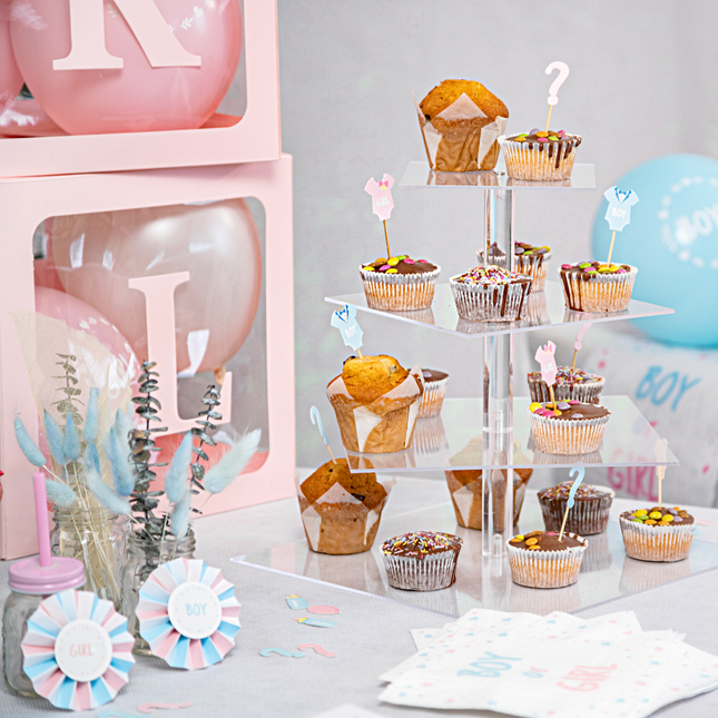 Babyshower versiering in het roze en blauw