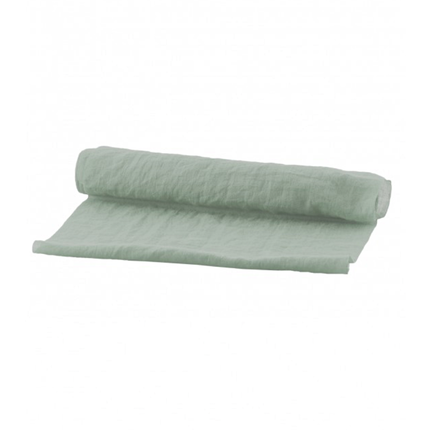 Saliegroene tafelloper van 3 meter