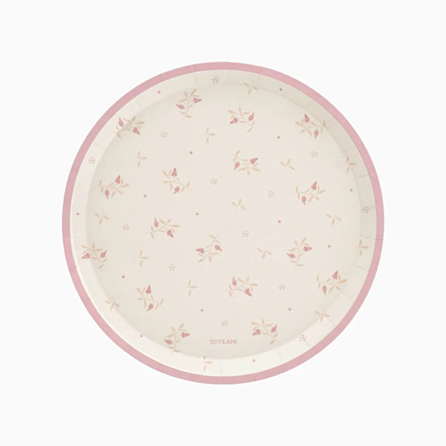 Bordjes met Roze Bloemen - 23 CM