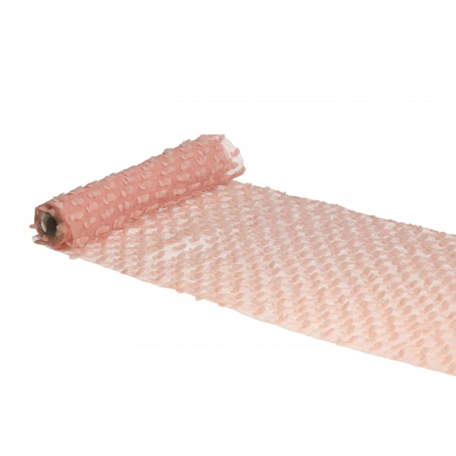 Lichtroze tafelloper van polyester