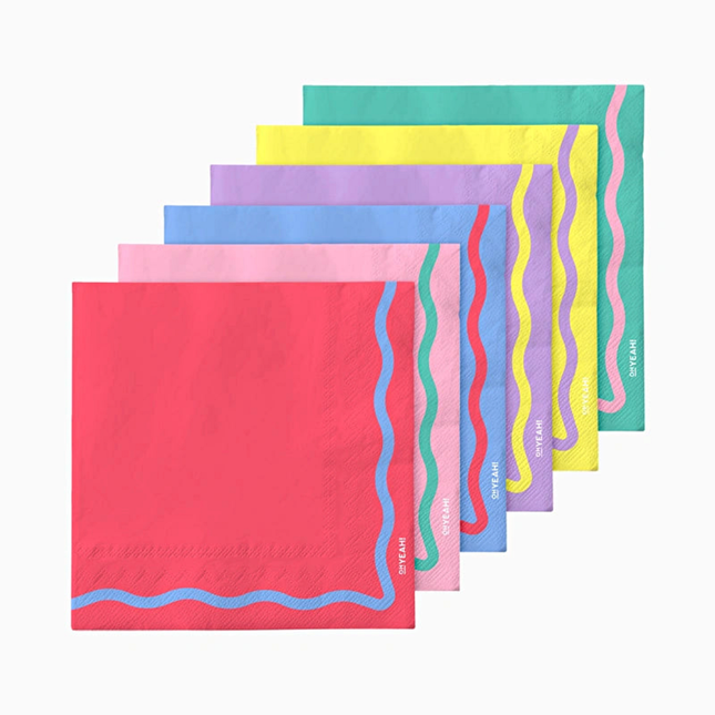 Servetten - Strepen Multicolor - 20 stuks