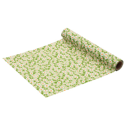 Groene tafelloper met madeliefjes