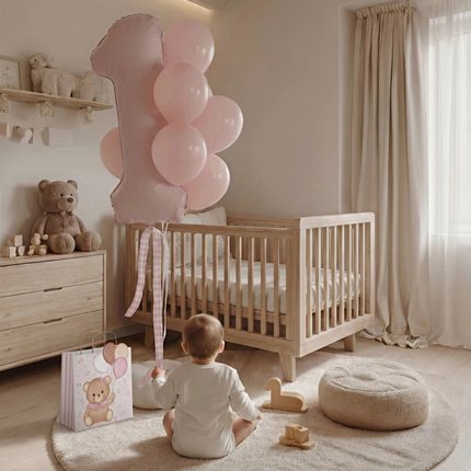 Kleine Cadeautasjes met Roze Beertjes - 3 stuks
