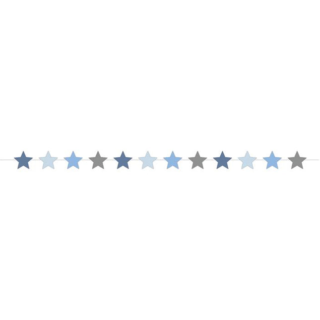 Slinger Sterren Blauw/Zilver- 2.5 Meter