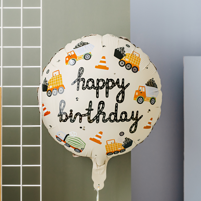 Folieballon 'Bouw' - Happy Birthday