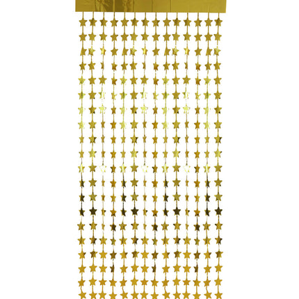 Deur Gordijn Sterren Goud - 2 Meter