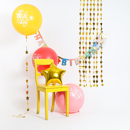 multicolor versiering met gouden details