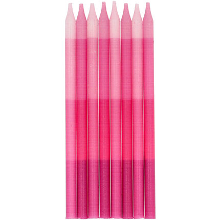 Roze verjaardagskaarsjes