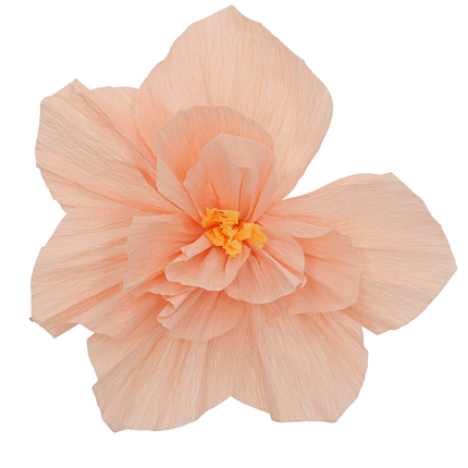 perzik bloem met een oranje binnenkant gemaakt van papier
