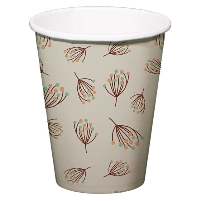 creme bekers met bloesem patroon