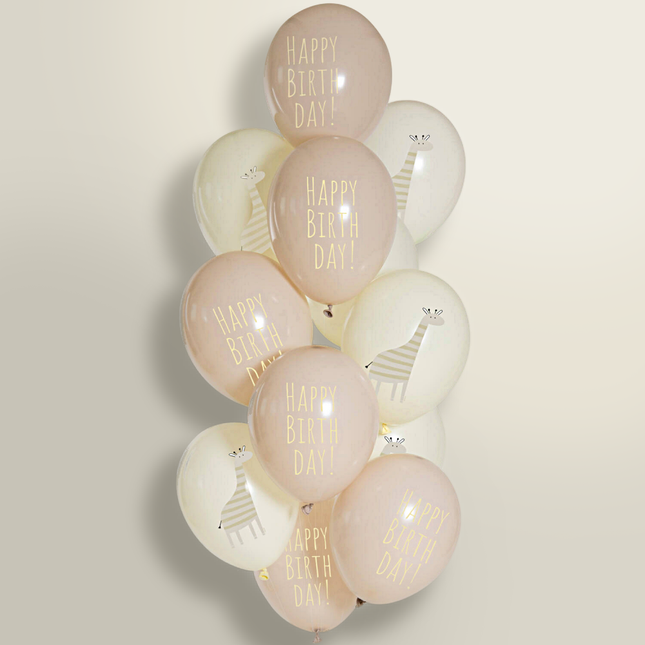 Ballonnen Set 'Giraffe' - 12 stuks