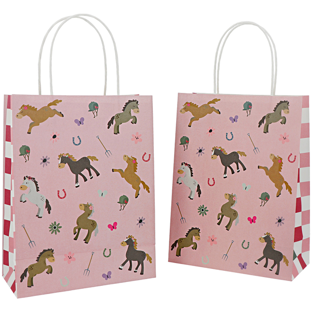 Geschenktasjes - Happy Horses - 20 x 27 cm - 6 stuks