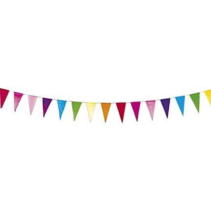 Multicolor vlaggenlijn van 10 meter