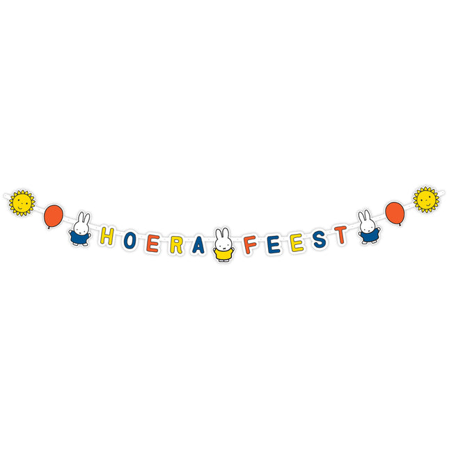 Letter Banner ‘Hoera Feest’ Nijntje - 2.2 Meter