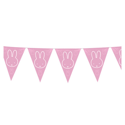 Roze Nijntje slinger van 10 meter
