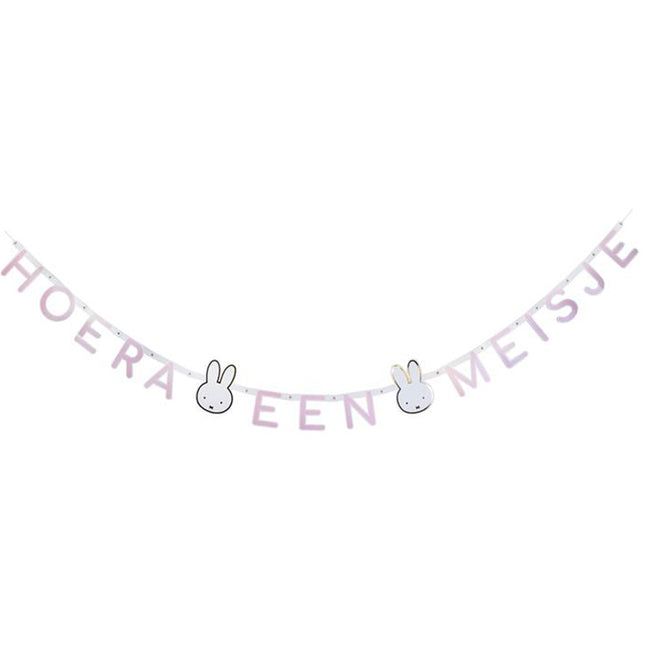 Slinger Nijntje Roze Wit Goud - 2 Meter
