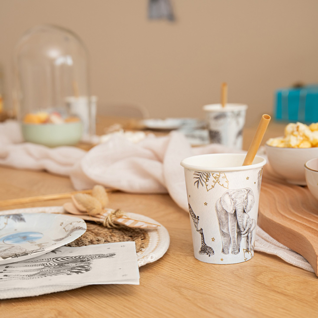 Babyshower versiering in het blauw en goud