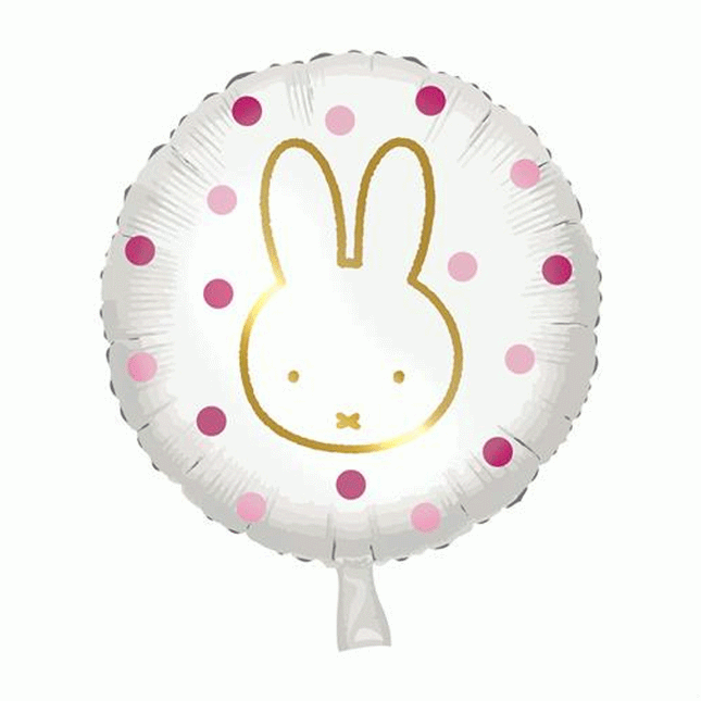 Folieballon Nijntje Roze Stippen