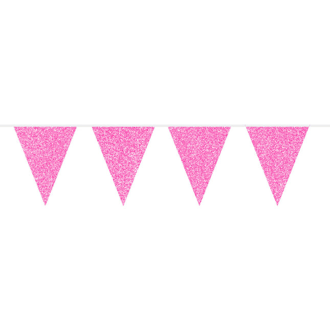 Slinger Glitter Roze - 6 meter