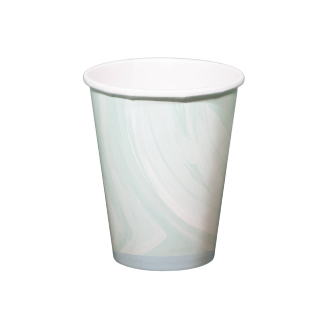 blauwe marmeren beker van papier 250 milliliter
