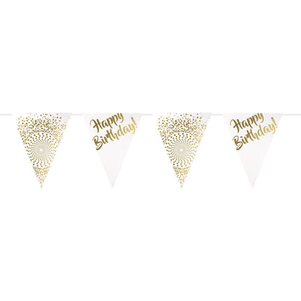 Slinger ‘Happy Birthday’ Goud Wit - 6 Meter