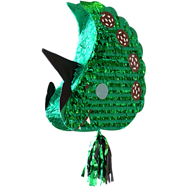 Pinata in de vorm van een dinosaurus hoofd