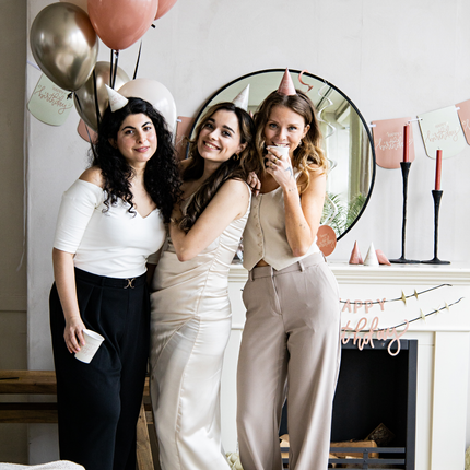 creme rose feest versiering verjaardag vrouw