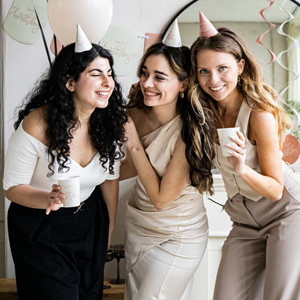 creme rose feest versiering verjaardag vrouw
