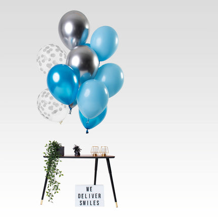 Ballonnen set 'Aquamarine' - 12 stuks