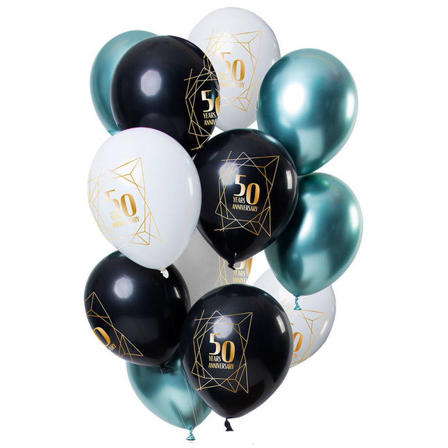 Ballonnen Jubileum 50 Jaar - 12 stuks