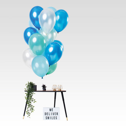 Ballonnen set 'Blue Azure' - 15 stuks
