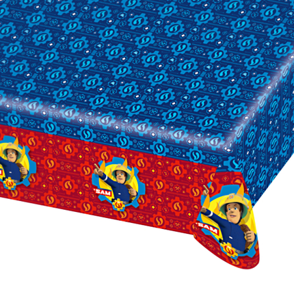 Brandweerman sam tafelkleed in het blauw en rood