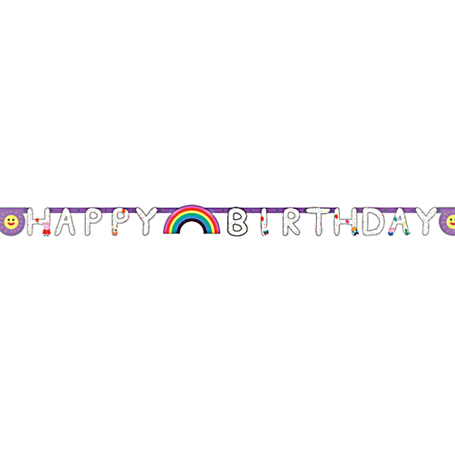 Happy Birthday letter banner peppa pig