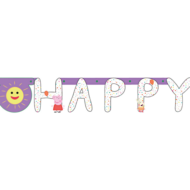 Happy Birthday letter banner peppa pig