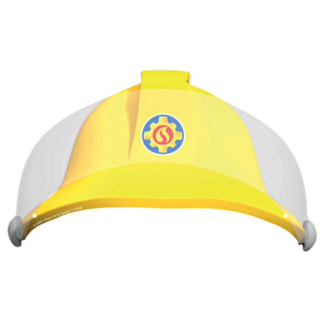 Feesthoedjes in de vorm van een gele brandweerhelm