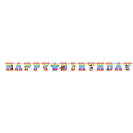 Slinger met de tekst happy birthday van paw patrol