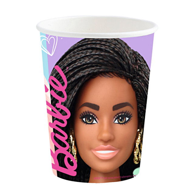 Barbie bekers voor een kinder feestje met barbie thema