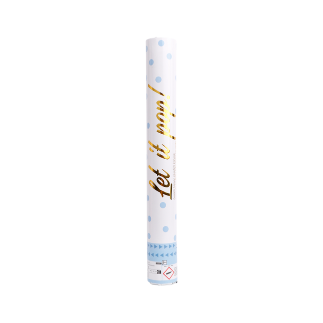 Partypopper papier lichtblauw 40 cm