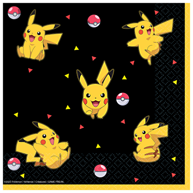Servetten met pikachu erop