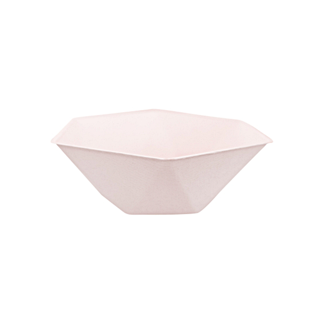 Roze bakje in de vorm van een hexagon