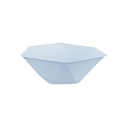 Lichtblauwe bakjes in de vorm van een hexagon