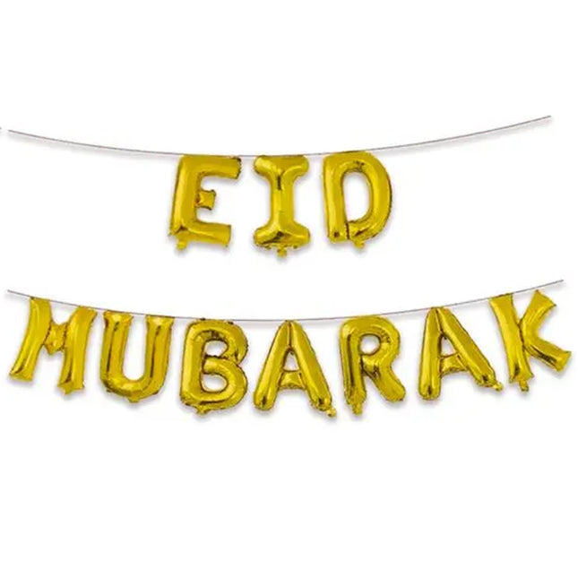 Folieballon Eid Mubarak - Goud