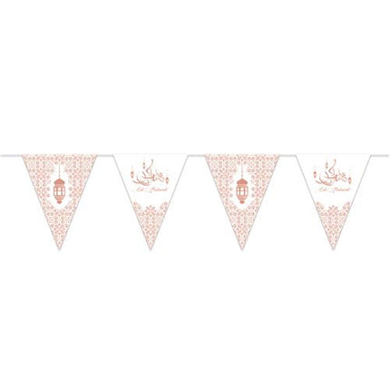 Slinger ‘Eid Mubarak’ Wit Rosé Goud - 6 Meter