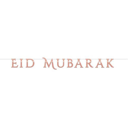 Letterbanner Eid Mubarak - Rosé Goud