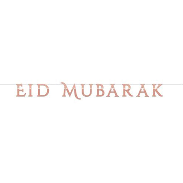 Letterbanner Eid Mubarak - Rosé Goud