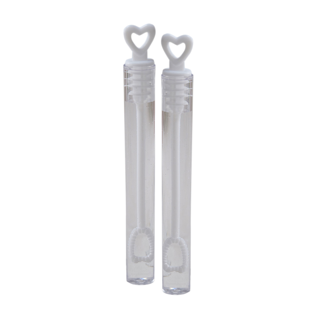 Bellenblaas in witte tube met hartjes
